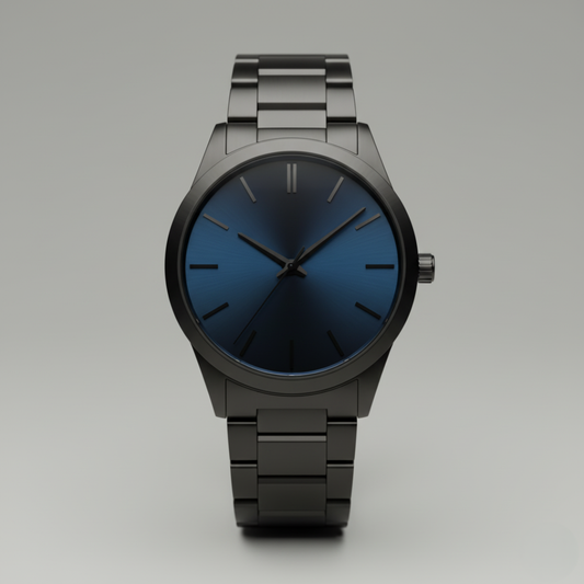 Aura | Mens Black Stainless Steel Watch