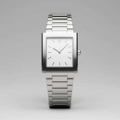Cube | Mens Square Stainless Steel Watch