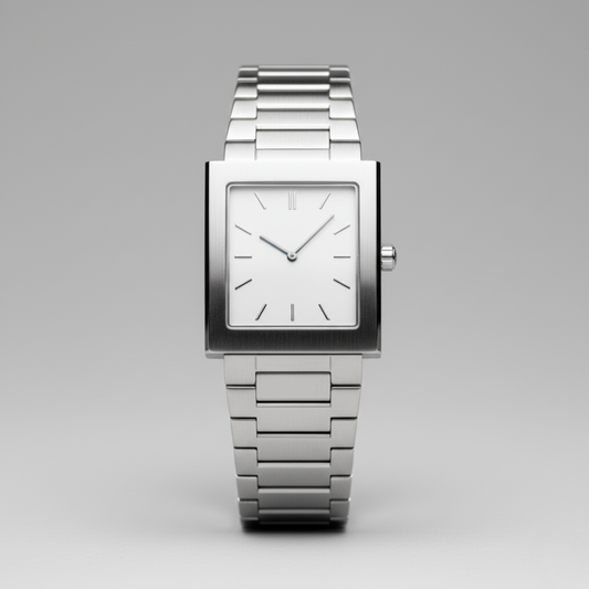 Cube | Mens Square Stainless Steel Watch