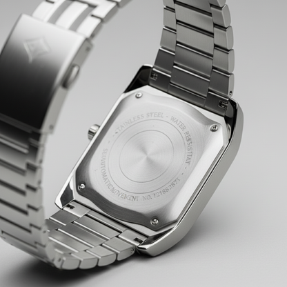 Cube | Mens Square Stainless Steel Watch