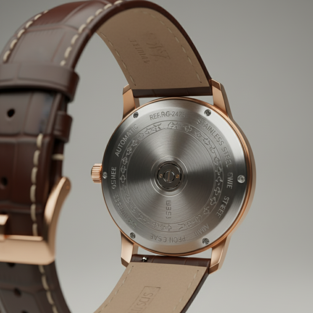 Veridian | Mens Rose Gold  Watch | Green Dial