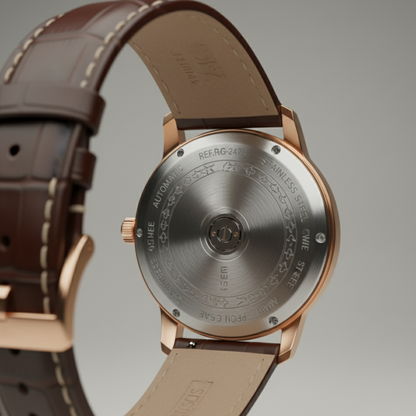 Veridian | Mens Rose Gold  Watch | Green Dial