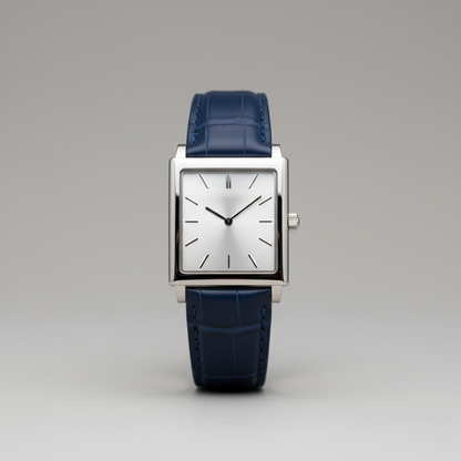 Prism | Mens Square Blue leather Watch